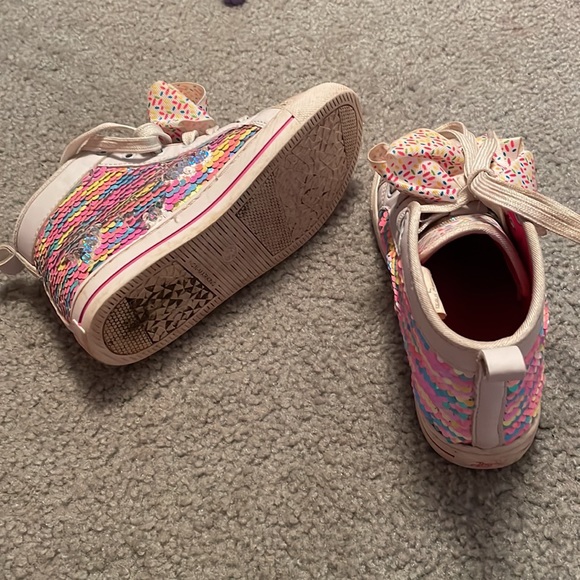 Jojo Siwa White Glitter High Top Sneakers - Picture 3 of 6